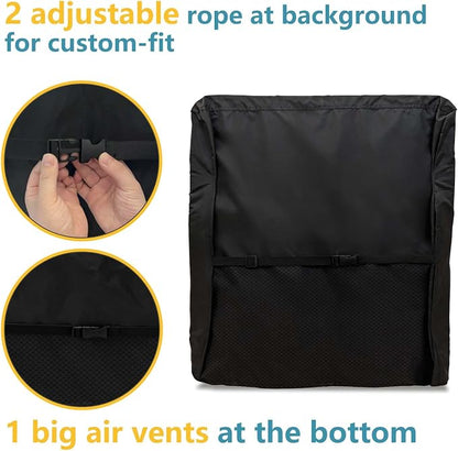 Bitubi Beverage Refrigerator Cooler Cover,Outdoor Fridge Cover – Waterproof, Dustproof, Sun-Proof, 17" W x 17" D x 18.5" H. Suitable for most Beer or Wine Mini Fridge/Drink Fridge (Black)