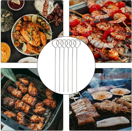 15 Pcs Stainless Steel metal skewers, 5.8 Inch Turkey Lacers, Wraps Turkey Lacers, Kabob Skewers Stainless, for Meat Trussing, Shish Kebob