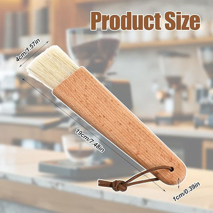 Pastry Brush with Beech Wood, Natural Boar Bristle Basting Brush for Cooking Flat Food Brushes for Spreading Butter Oil Sauce Barbecue Baking Kitchen Cooking