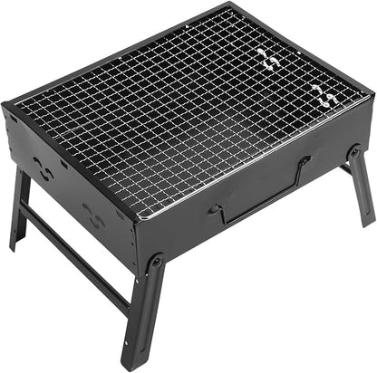 Portable Charcoal Grill Premium Iron Stainless Steel Folding Barbecue Grill BBQ Tool for Outdoor Backyard Cooking Camping Picnics