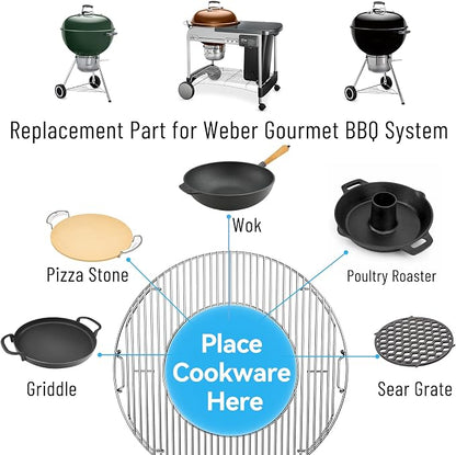 Charkettle Cast Iron Poultry Roaster Insert for Gourmet BBQ System | Beer Can Chicken Holder with Roasting Pan, Vertical Roaster Stand, Fit for 22" Kettle Grills/Oven/Smoker