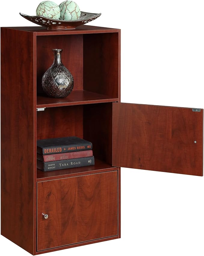 Convenience Concepts Xtra Storage 2 Door Cabinet with Shelf, Cherry