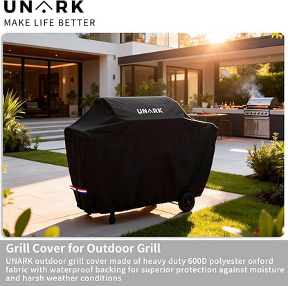 Grill Cover for Outdoor Grill 65 inch, Gas Grill Covers Heavy Duty Waterproof Suitable for Weber Genesis 2, All Weather Protection 65 Inch Grill Cover 65" L x 24" W x 46" H Black
