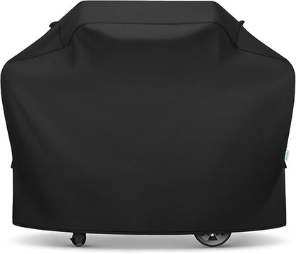 Grill Cover 60 Inch, BBQ Grill Cover for Weber, Char-Broil, Nexgrill Outdoor Grill, Heavy Duty Waterproof Barbecue Gas Grill Cover with Windproof Straps & Handles, Black