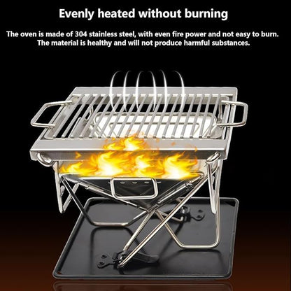 Camping Grills,Folding Outdoor Cooking Gear | Small Charcoal Grill | for Hiking Picnics Tailgating Park Party Garden Cooking Picnics