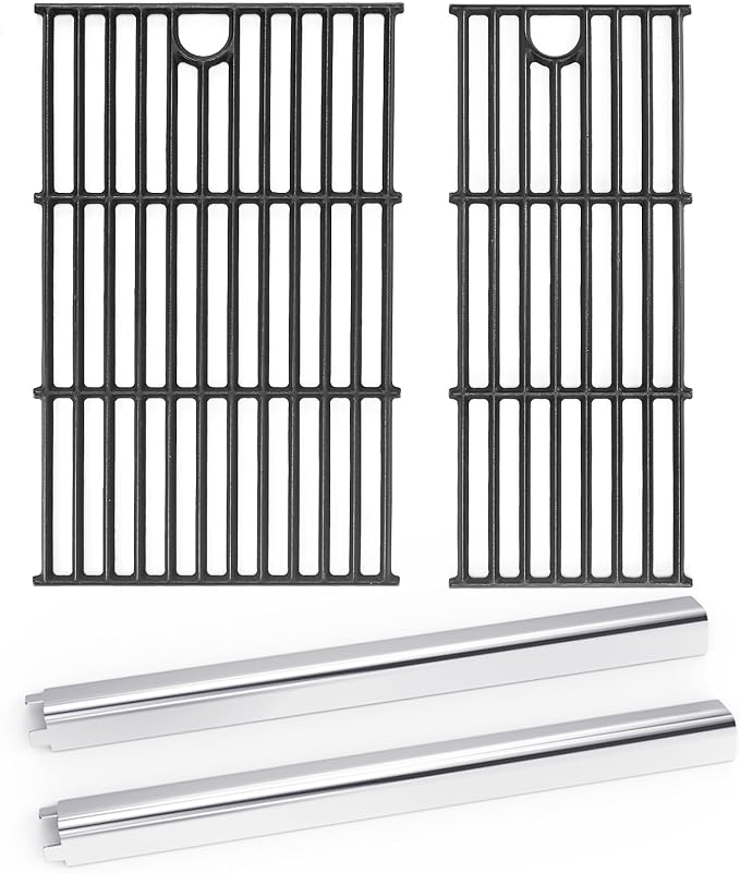 Hisencn Grill Parts for Charbroil Performance 463630021, 463660021, 463660421, 463655621 2 Burner Gas Grill, 15.5“ Heat Plate& 17" Cooking Grate, Replace G325-0002-W1, G426-0004-W1, G426-0005-W1