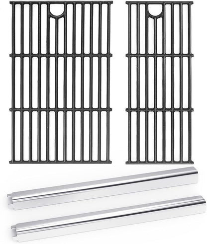 Hisencn Grill Parts for Charbroil Performance 463630021, 463660021, 463660421, 463655621 2 Burner Gas Grill, 15.5“ Heat Plate& 17" Cooking Grate, Replace G325-0002-W1, G426-0004-W1, G426-0005-W1