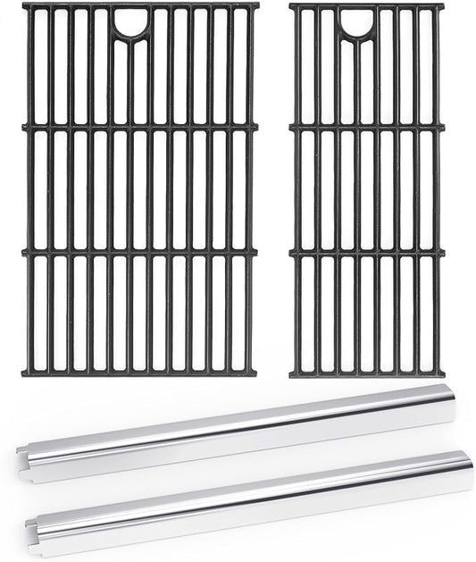 Hisencn Grill Parts for Charbroil Performance 463630021, 463660021, 463660421, 463655621 2 Burner Gas Grill, 15.5“ Heat Plate& 17" Cooking Grate, Replace G325-0002-W1, G426-0004-W1, G426-0005-W1
