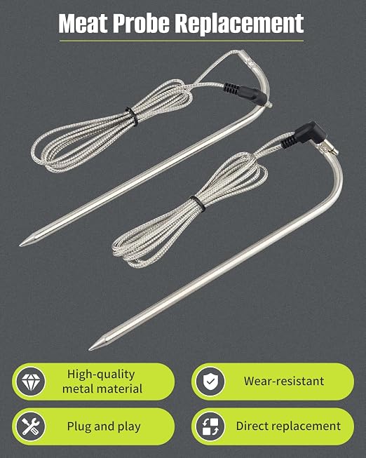 Meat Probe Fit for Bronco 28" XL Griddle Vertical Pellet Smoker Combo, for Blackstone 22" XL Griddle Pellet Grill Combo, Model 2022 2258 2415 for 900 Pellet Grill