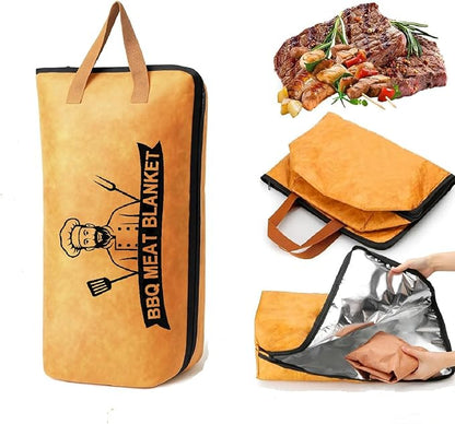 NiceGo BBQ Meat Blanket, Insulated Brisket Resting Bag for Turkey, Pork Shoulder & Beef, 15x21x7 Inch, 5-Layer Insulation, Washable Oxford Cloth (Bag)