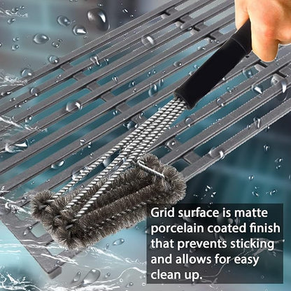 Hongso 18 7/8 inch Cast Iron Cooking Grates Replacement Parts for Weber Genesis II 210 and Genesis II LX 240 Series, Genesis II LX S240, E240 Gas Grills 2017 and Newer, 66094 66801