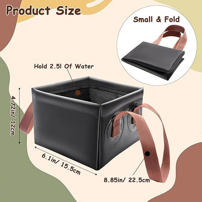 Grill Brush Water Bucket, Collapsible Dunk Tank Grill Brush Bristle Free for Barbecue Cleaner Tank for Steam Grill Brush Cleaning