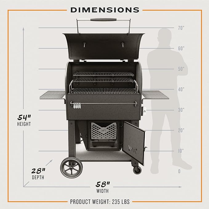 Oklahoma Joe's Marshal Centerbox Smoker, Black - 23202164