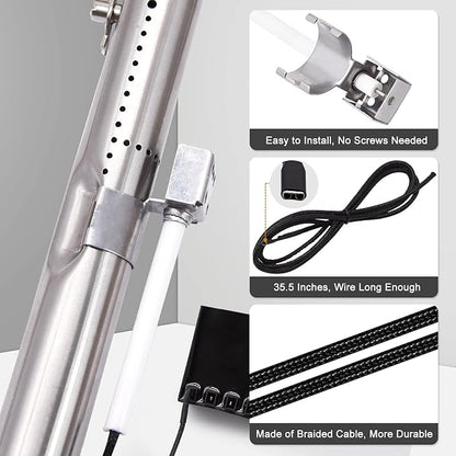 Grill Parts Kit Compatible with Charbroil 463244011 463244012 463257010 463247009 463215513 463247512 463247310 463215512 463212511 463247209 463267113 463224611 463225315 463271314 Gas Grill