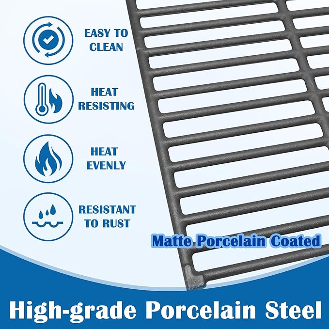 Grill Grates for Nexgrill 720-0925P 720-0925 720-0340 720-0925PG 720-0718A 730-0830MB Replacement Parts 4-Burner, Charbroil 463365021 463352521 463351021 463351221, Thermos 461252605 Gas Grill Parts