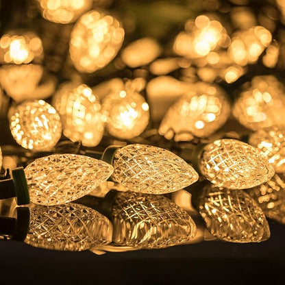 AWQ 100LED 81FT C9 Christmas String Lights Plug in Fairy Twinkle Warm White | Christmas Lights Outdoor 8 Modes Timer Function Waterproof Extendable for Indoor Outdoor Wedding Party Christmas Decoration
