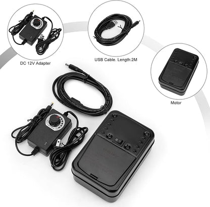 Onlyfire Universal Rotisserie Motor, Dual Use Electric BBQ Adjustable Speed Rotisserie Motor with USB Plug and Long Wire Adapter, Battery Powered Rotisserie Motor Cordless for BBQ, 110 Volt & 3.5 Watt