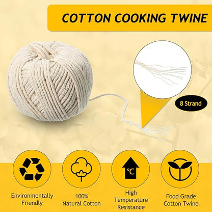 Turkey Baster with Silicone Bulb Meat Marinade Injector Needle Barbecue Basting Brush Cleaning Brush Grade 90 Cheesecloth Turkey Lacer 7 Inch Meat Trussing Needle Cooking Twine for Turkey Beef