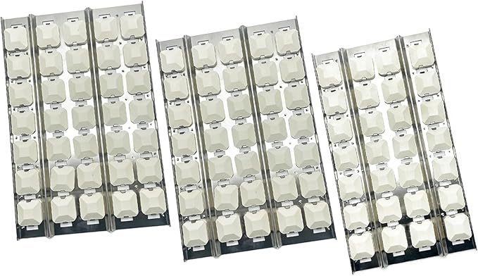 19 1/4" Stainless Heat Plates with Briquettes Tray Grate Tray Clips Replacement for Lynx L30R, L30PSR, L42FR, L54, 30", 42" and 54" Gas Grill