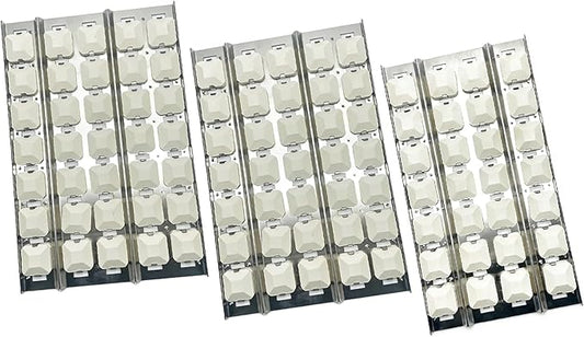 19 1/4" Stainless Heat Plates with Briquettes Tray Grate Tray Clips Replacement for Lynx L30R, L30PSR, L42FR, L54, 30", 42" and 54" Gas Grill