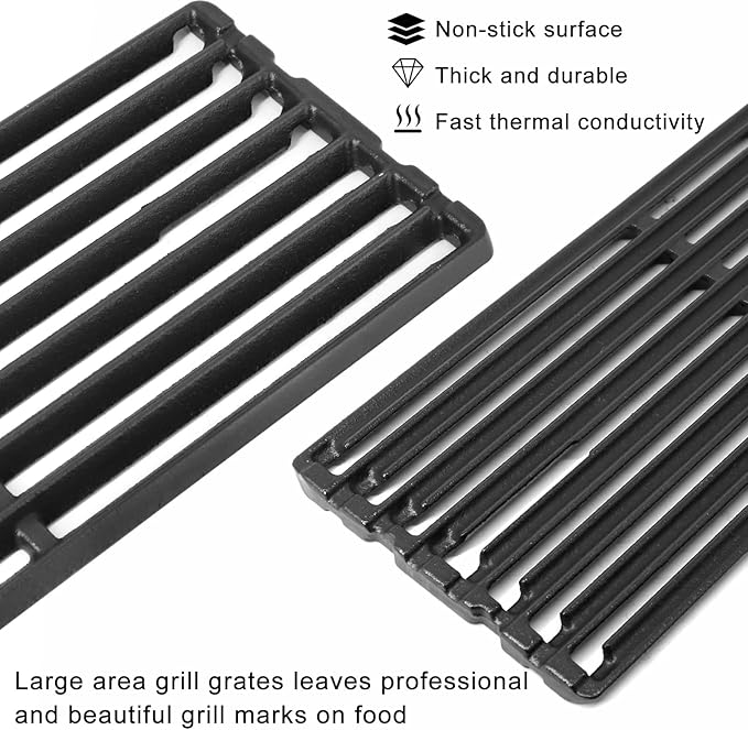 Hiorucet Grill Parts for Broil King 9561-54, 9561-57, 9561-64, 9561-67, Imperial XLS, Regal 420, Regal 440, Regal 490, Regal 590, Regal 590 Pro, Regal 625, Cast Iron Grill Grates for Broil King Parts