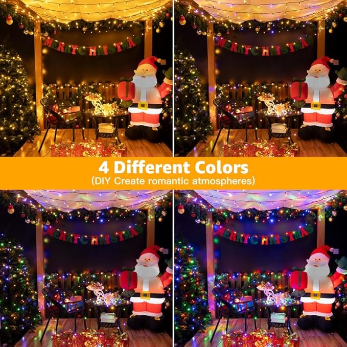 Ollny Christmas Lights, 210FT 640LED Color Changing Christmas Tree Lights with 11 Modes Remote Control, Outdoor Christmas Lights for Outside Indoor Patio Weddings Xmas Decorations (Pack of 2)