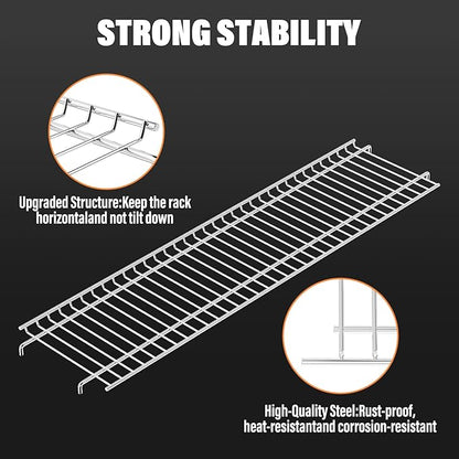 Utheer Stainless Steel Warming Rack for Nexgrill 720-0882A 720-0882 Gas Grill, 28.6" × 7.2" Stainless Steel Upper Warming Rack Replacement for Nexgrill 5 Burner Grill