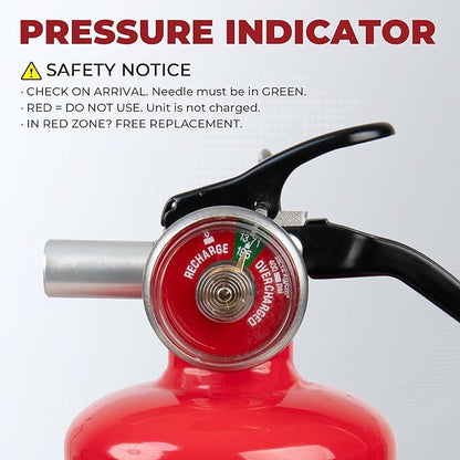 Safewayfire 2.5 lb Class ABCK Water-Based Fire Extinguisher, 2 Pack, UL Certified Safety for Kitchen, Residential, Vehicle