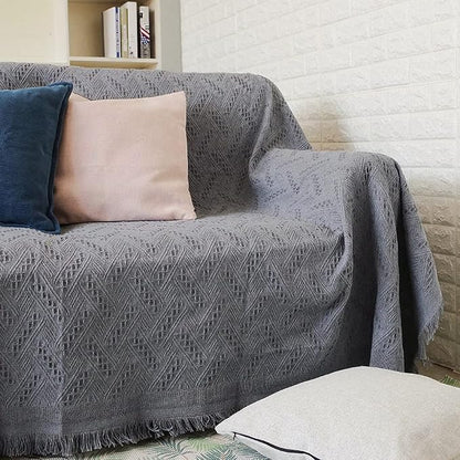 AIVIA Armless Loveseat Cover Sheet Blanket, Anti Slip Throw Cushion Covers for Armless Couches, 1 Cushion Love-Seat Furniture Decor Slipcovers Protector for Dogs Cats 71"x91" Dark Gray