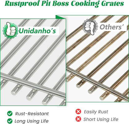 Grill Grates for Pit Boss Lexington 500 540 Series Stainless Steel Cooking Grid Grate Grilling Rack Wood Pellet Smoker Pitboss PB540 PB500LX-005 Replacement Parts 31172 BBQ Accessory