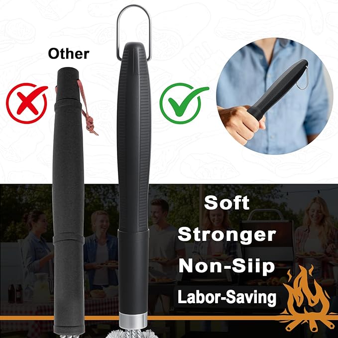 Grill Brush Outdoor Grill - Safe Barbecue Brush Cleaning Brush