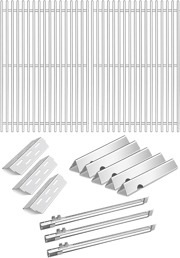 Flavorizer Bars,Heat Deflectors,Grill Burner and Grill Grid for Weber Genesis II 300/LX 300, GS4 Genesis ii E-310 ii E-315 ii E/S335 ii se-335 Grill