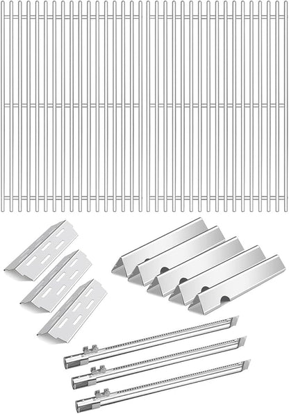 Flavorizer Bars,Heat Deflectors,Grill Burner and Grill Grid for Weber Genesis II 300/LX 300, GS4 Genesis ii E-310 ii E-315 ii E/S335 ii se-335 Grill