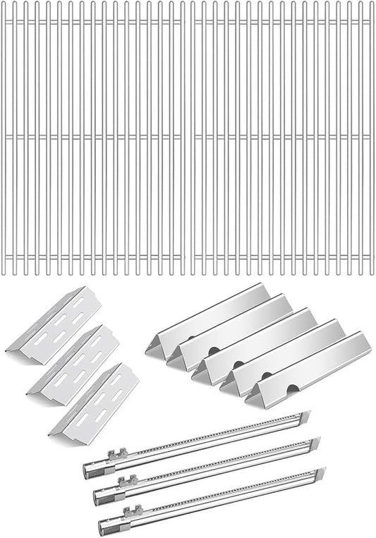Flavorizer Bars,Heat Deflectors,Grill Burner and Grill Grid for Weber Genesis II 300/LX 300, GS4 Genesis ii E-310 ii E-315 ii E/S335 ii se-335 Grill