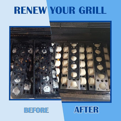 SafBbcue Briquette Tray Grill Replacement Parts for Summerset Sizzler Grill Parts 26" 32" 40" Grill, Ceramic Briquette Holder for RCS RJC26A RJC32A RJC32AL RJC40A RJC40AL Flame Tamer Heat Plates