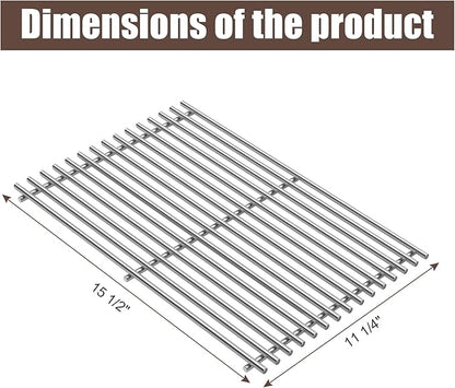74037 Non-Stick Grill Grates for Pit Boss PB340 PB440 Series Wood Pellet Grills Accessories, Stainless Steel Replacement Cooking Grid for Pit Boss Replacement Parts PB440D2,Mahogany 440,2-Pack