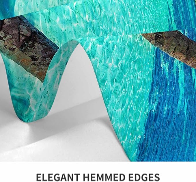 TKS MITLAN Ocean Palm Tablecloth Decor Tropical Island Beach Sea Palm Trees Table Cloth Dining Room Kitchen Table Cover 60" X 84" Oblong/Rectangle
