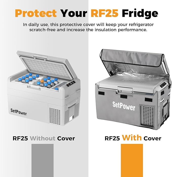 Setpower Insulated Protective Cover for RF25 Portable Refrigerator Freezer, suitable for RF25 Only
