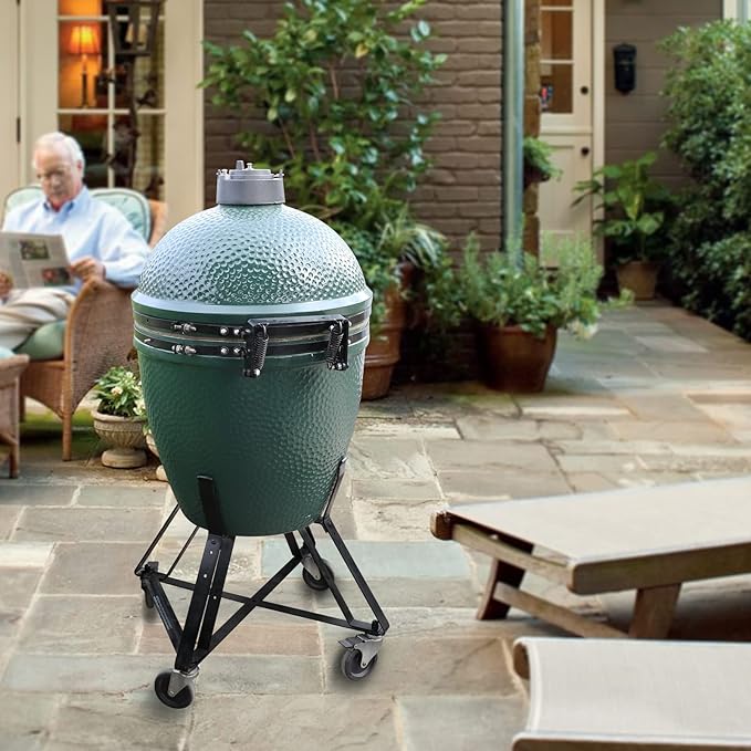 Hinge Assembly Kit fit Large Green Egg,Big Green Color Egg Accessories,Powder Coated Steel Hinge Set for Large Big Grill Green Egg