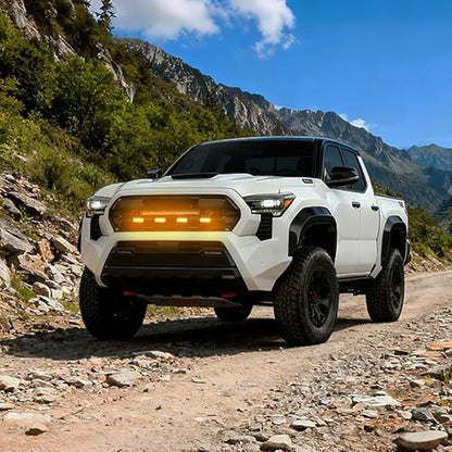 LED Grille Lights Fit for Toyota Tacoma 2024 2025 Trailhunter and TRD PRO, Amber Grille Light Strips, IP68 Waterproof Seal, Non-Destructive Installation, Off-Road Marker Light Kit, Car Accessories