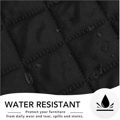 Easy-Going Reversible Couch Cover, Chaise Lounge, Black/Black | Machine Washable Slipcover For Dogs, Water Resistant Furniture Mat For Living Room, Non-Slip Sofa Cover, Pet Friendly