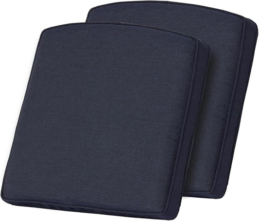 Goodgoods 20 x 20 Outdoor Chair Cushions Set of 2, 1000+ Hours Fade-Resistant & Water-Resistant Furniture Chair Cushions with 30D High-Resilience Foam for Dining Room, Patio Chair, Midnight