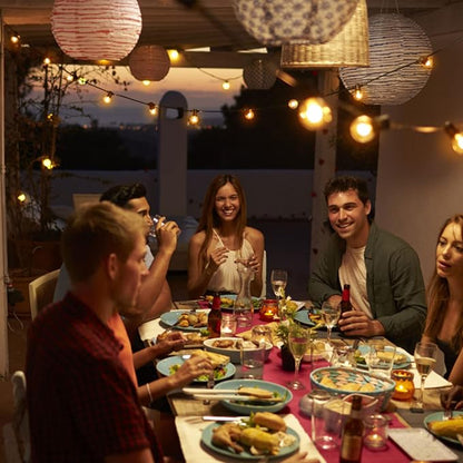 Zuske Outdoor String Lights, 150FT Patio Lights with 75 Shatterproof G40 Globe Bulb(3 Spare), Waterproof Connectable Dimmable LED Hanging Lights for Outside Backyard Porch Balcony Gazebo (2x75FT)