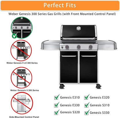 Stainless Steel Flavorizer Bars & Heat Deflector Gas Grill Replacement Parts for Weber Genesis 300 Series E310 E320 E330 S310 S320 S330 E-310 E-320 S-310 S-320 E/S-330 EP/CEP-310 EP/CEP-320 EP/CEP-330