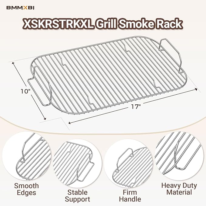 Griddle Pan with Grill Roast Stand for Ninja Woodfire OG800 OG900 Series, XSKGRIDLXL Flat Top Griddle Plate and Grill Smoke Rack for Ninja Woodfire Pro Connect XL OG850 OG951 OG901 Replacement Parts