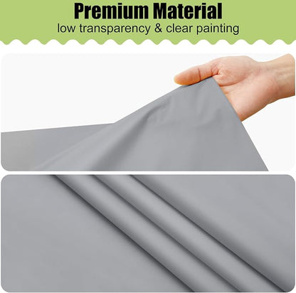 Smiry Disposable Table Cloth - 12 Pack, 54 x 108 Inch Waterproof Rectangle Tablecloths for Parties, Decorative Plastic Table Cover, Leakproof & Sturdy, Grey
