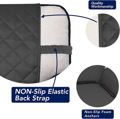 PureFit Reversible Quilted Couch Covers for Dogs Sofa Cover 4 Seater 88" | Dark Gray/Beige, Water Resistant Couch Protector, Washable Pet Couch Cover with Non Slip and Elastic Straps For Kids