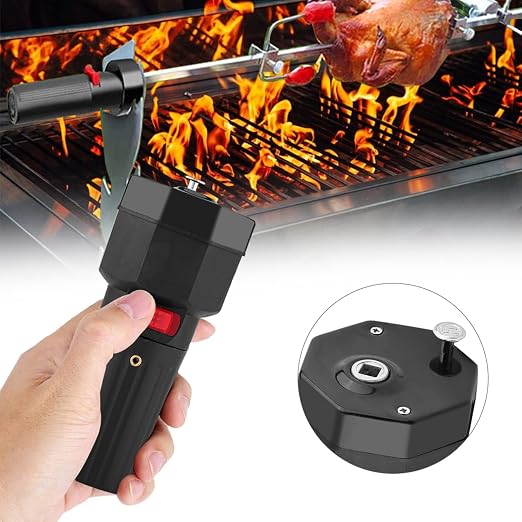 Barbecue Motor 1.5V Battery Operated Black Electric BBQ Grill Motor Roast Bracket Accessory