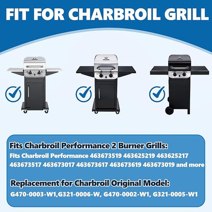 SafBbcue 18 Inch Grill Grates for Charbroil Performance 2 Burner 463625217, 463673519, 463625219, 463673017, G470-0003-W1, G470-0002-W1 G321-0005-W1 Grill Parts, Performance 300 2-Burner Gas Grill