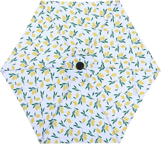 MASTERCANOPY Patio Umbrella 7.5 ft Replacement Canopy for 6 Ribs-Yellow Lemon Canopy Only